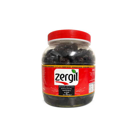 Zergil Less Salty Black Olives XS 1000 Gr (Az Tuzlu Siyah Zeytin)