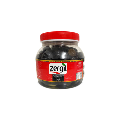 Zergil Less Salty Black Olives XS 800 Gr (Az Tuzlu Siyah Zeytin)